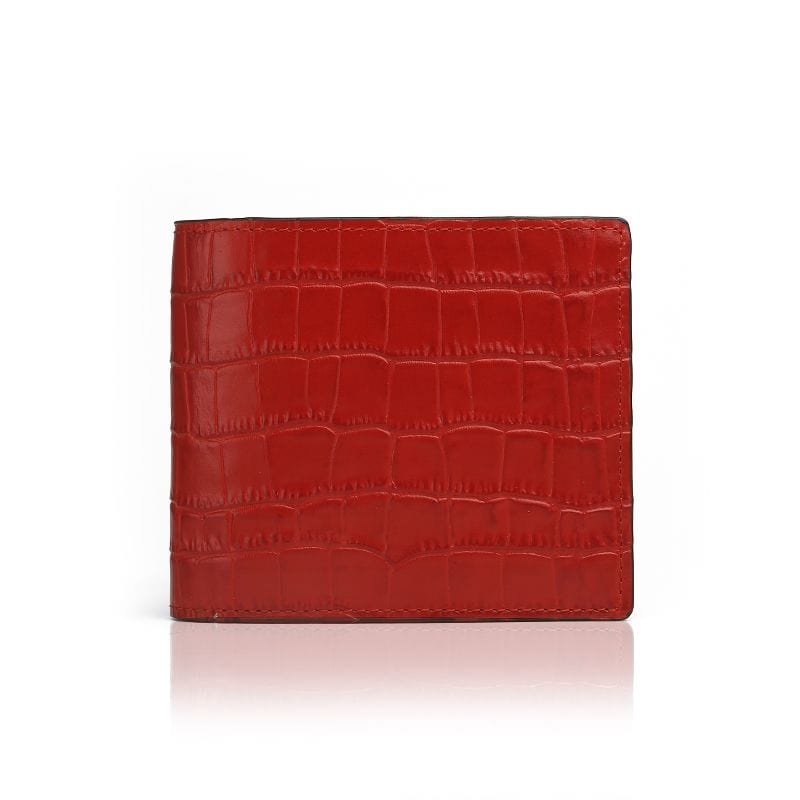Cartera plegable de piel mate Cartera de cuero bifold negra mate Gentcreate