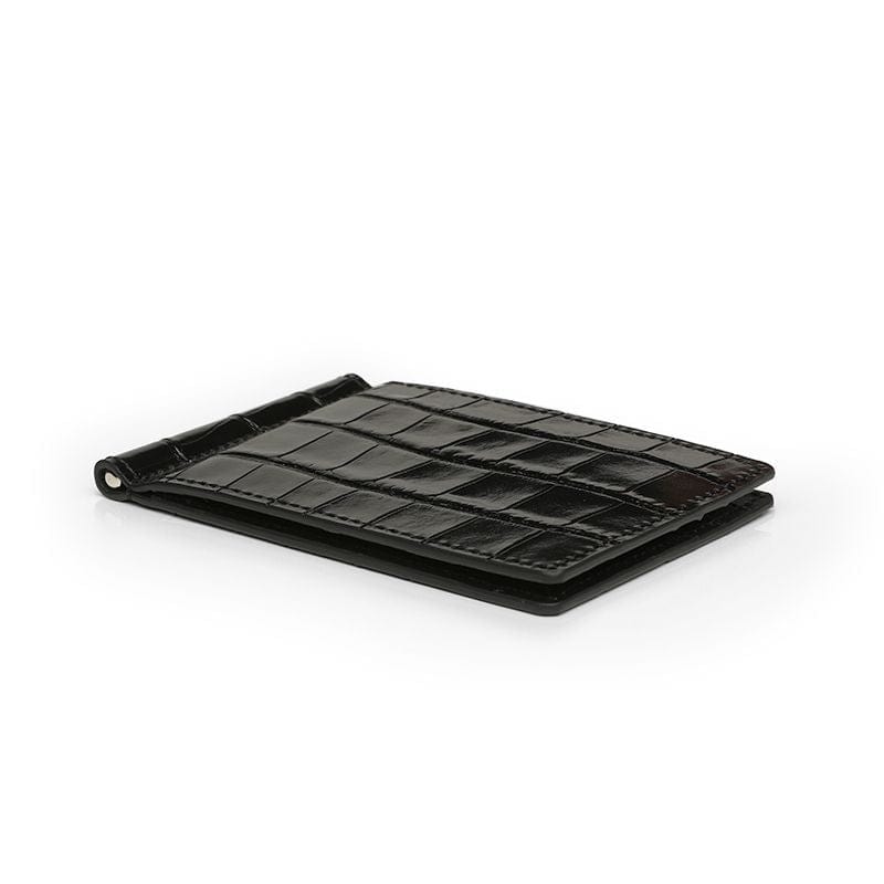 Gentcreate의 악어 검은색 가죽 머니 클립 지갑 Gentcreate의 악어 검은색 가죽 머니 클립 지갑