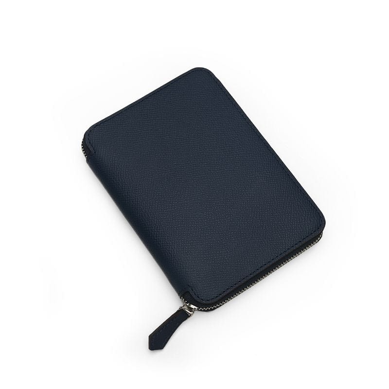 Funda para pasaporte de piel Epsom con cremallera Portapasaporte de cuero marino patrón Epsom de Gentcreate