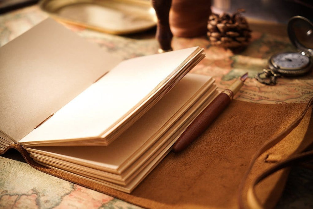 Brown Leather Diary Liber Brown Leather Diary "Liber" - Gentcreate