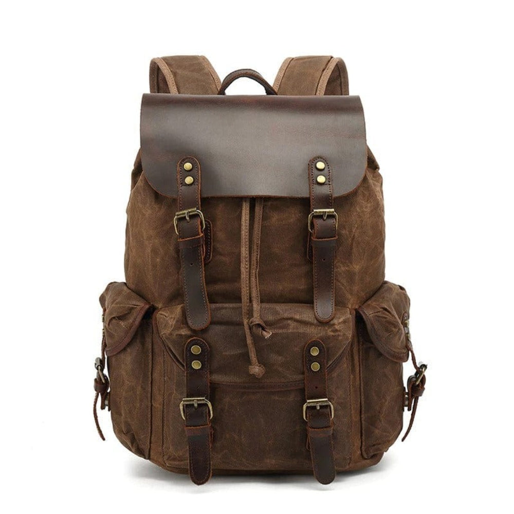 Waterproof Retro Backpack Brown Waterproof Retro Backpack - Gentcreate