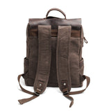 Vintage Canvas Backpack "OG" Dark Grey Color From The Behind - Gentcreate