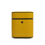 Gelbes Leder Airpods Case Epsom-Muster von GENTCREATE.jpg