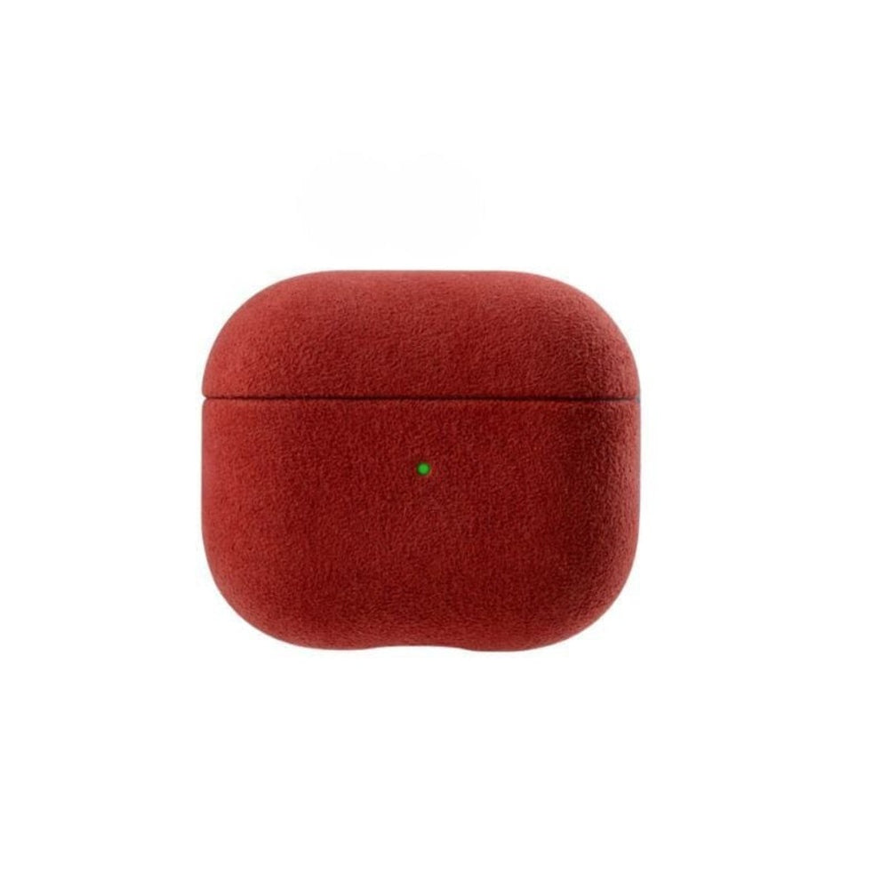 حالة الكانتارا AirPods 3 حافظة سماعات آيربودز جلدية حمراء