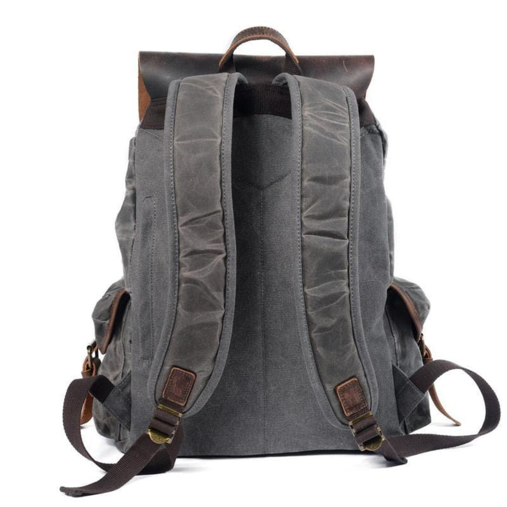 Waterproof Retro Backpack Waterproof Retro Backpack From Behind- Gentcreate