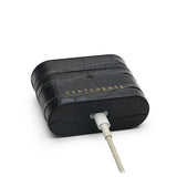 Matt schwarzes Leder Airpods Pro Case von Gentcreate
