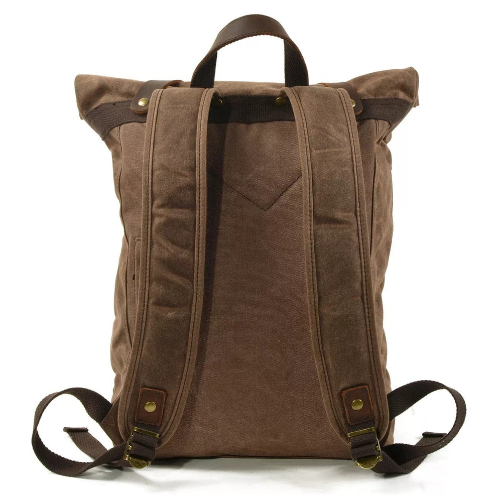 Vintage Backpack Carpe Noctem Vintage Backpack "Carpe Noctem"  From The Behind in Coffe Color - Gentcreate