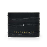 Matt schwarzes Leder Airpods Pro Case von Gentcreate