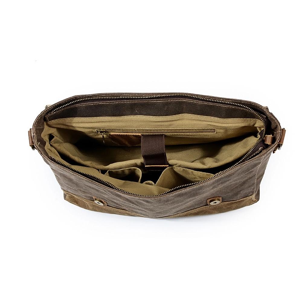 Waxed Canvas Messenger Bag Negotium Canvas Messenger Bag "Negotium"- Gentcreate