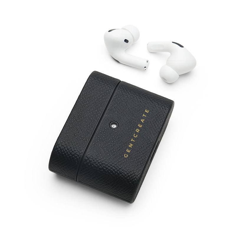 حافظة جلدية لسماعات Airpods Pro بنمط إبسوم حافظة إيربودز جلدية سوداء بنمط إبسوم من جينت كريت