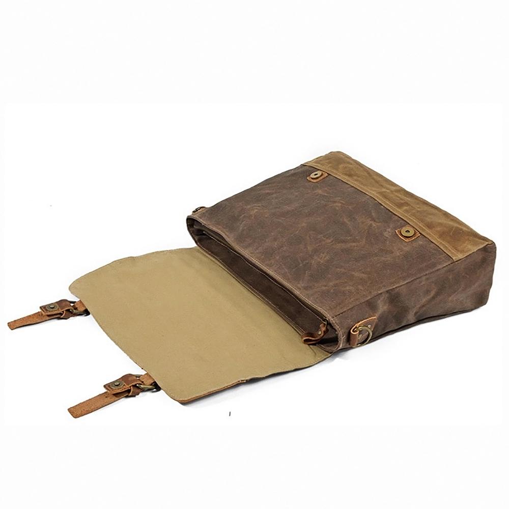 Waxed Canvas Messenger Bag Negotium Canvas Messenger Bag "Negotium" - Gentcreate