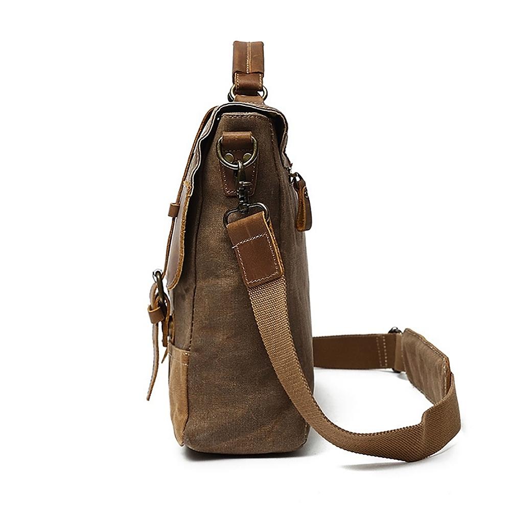 Waxed Canvas Messenger Bag Negotium Canvas Messenger Bag "Negotium"- Gentcreate