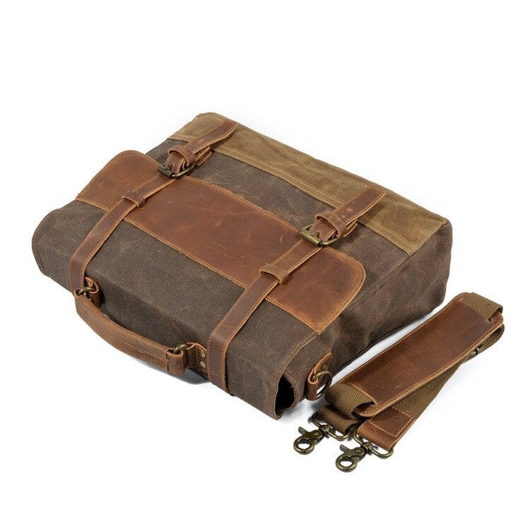 Waxed Canvas Messenger Bag Negotium Canvas Messenger Bag "Negotium" - Gentcreate