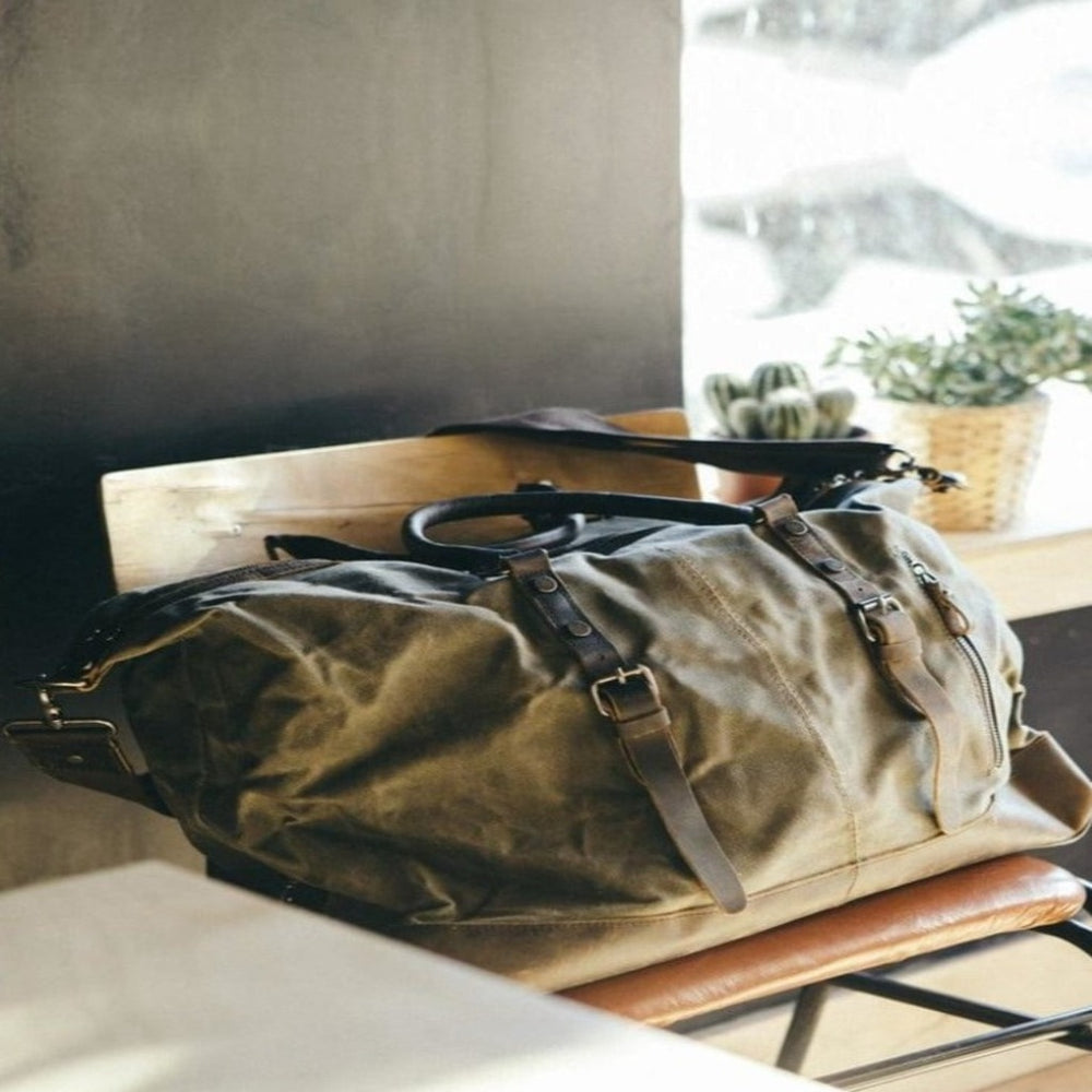 Vintage Weekender Bag Antiquus Leather adventure bag - Gentcreate