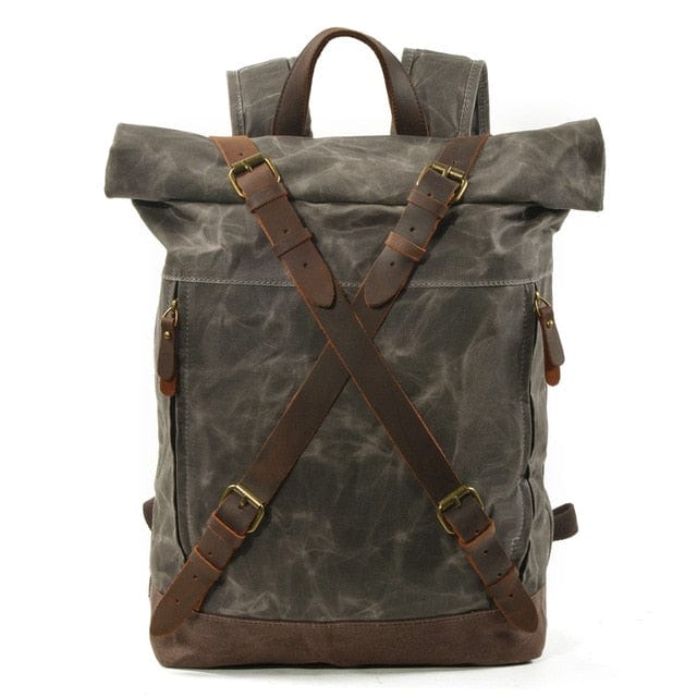 Vintage Backpack Carpe Noctem Vintage Backpack "Carpe Noctem" In Army Green Color - Gentcreate
