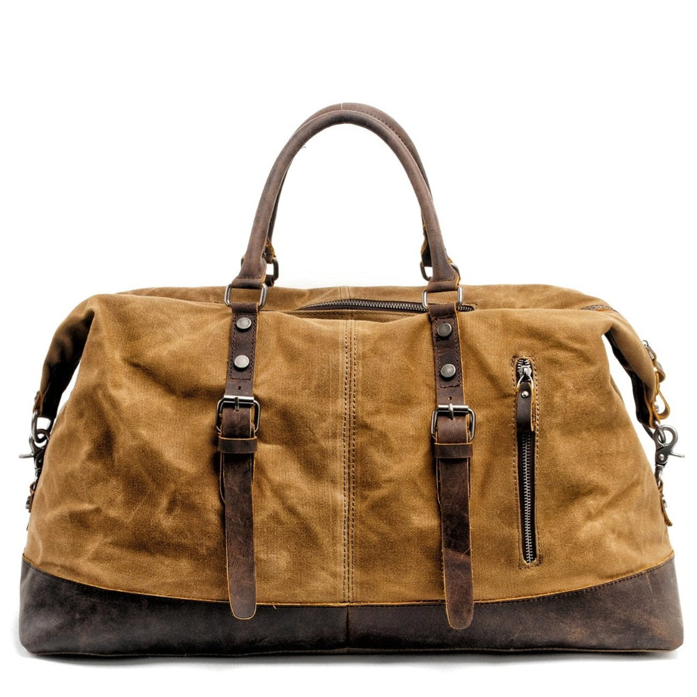 Vintage Weekender Bag Antiquus Khaki Weekend Travel Bag - Gentcreate