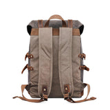 Retro Backpack "Esme" Dark Coffee From Behind - Gentcreate