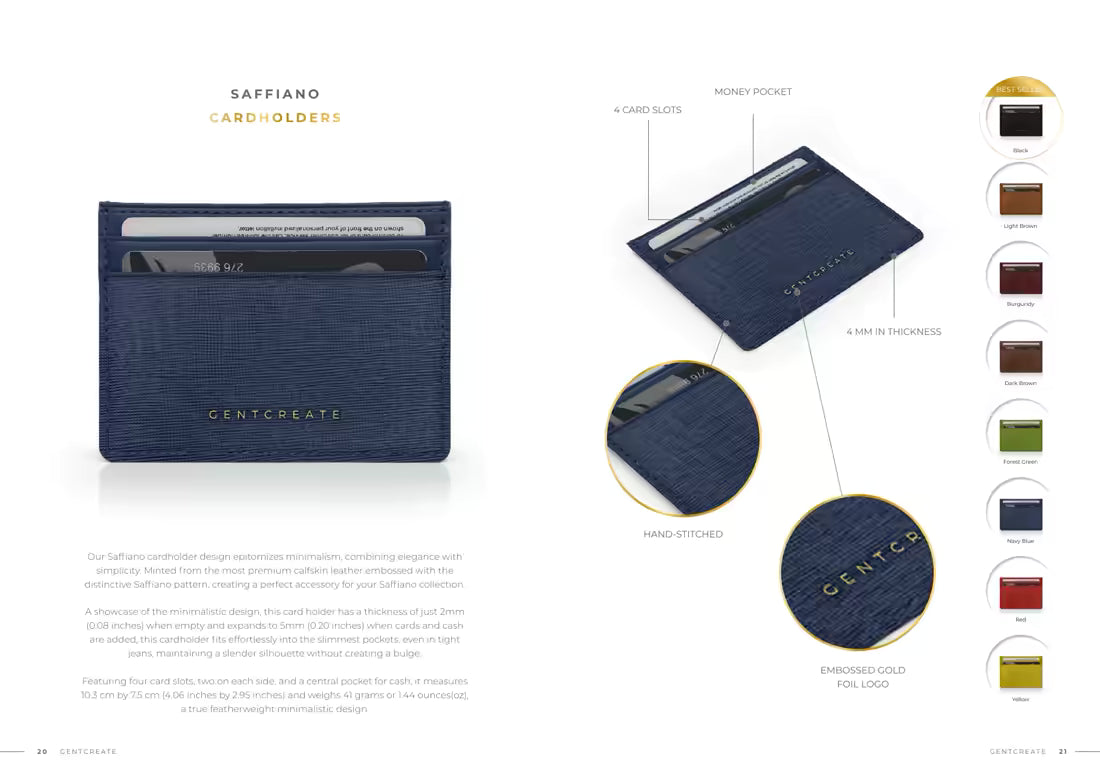 GENTCREATE 2025 Catalog, Saffiano Leather