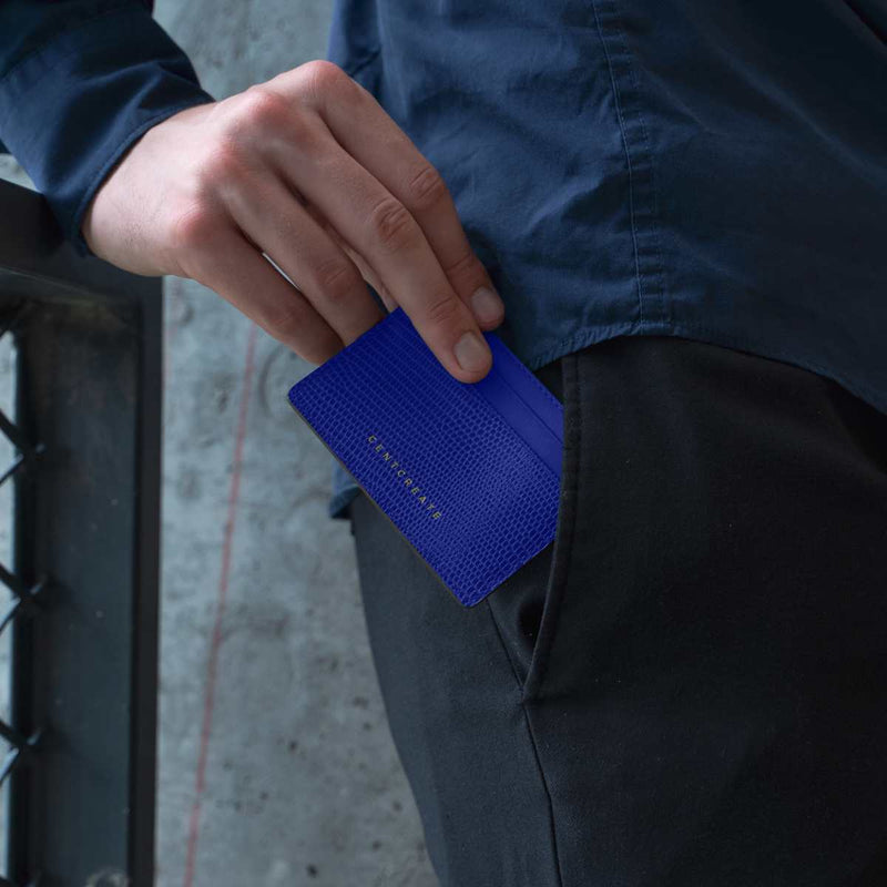 Blue Leather Wallets, Card Holders & Cases