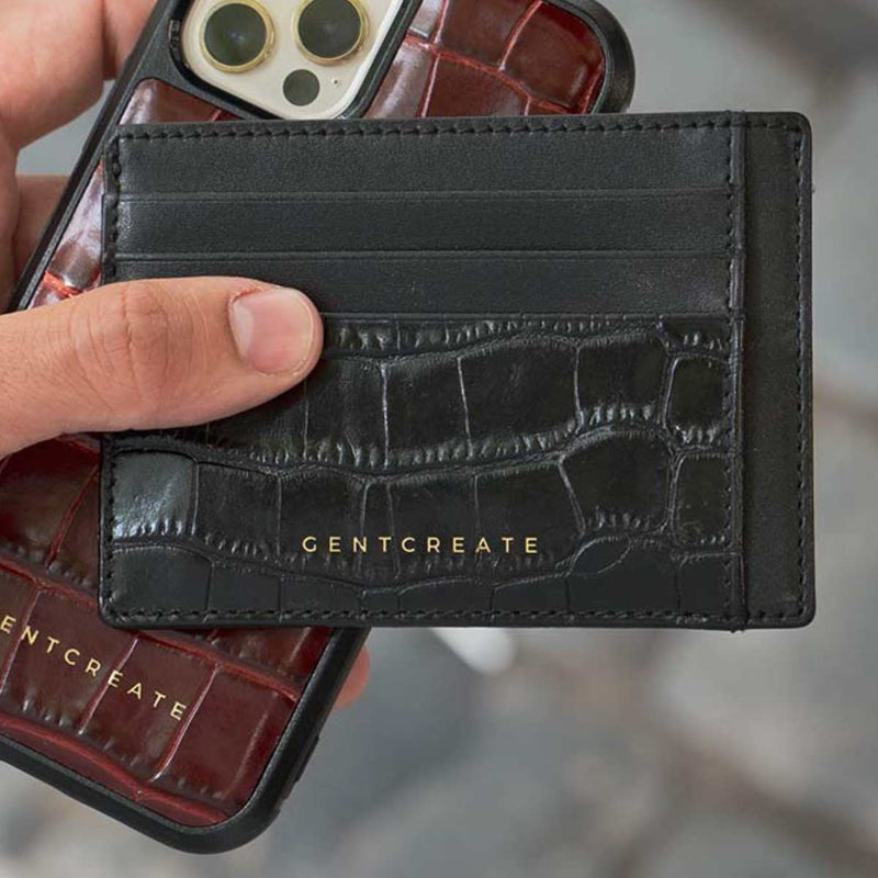 Crocodile Leather Card Holders