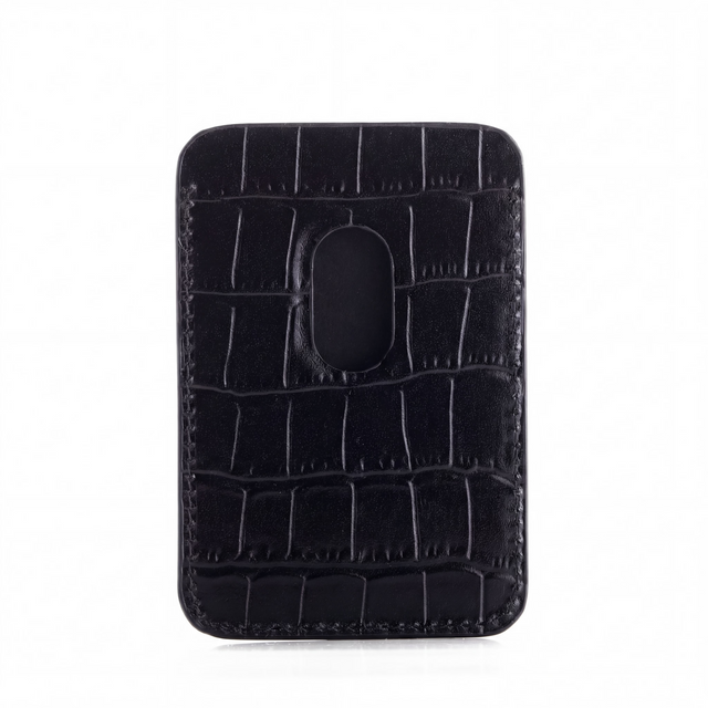 Læder MagSafe Tegnebog Croco Glossy