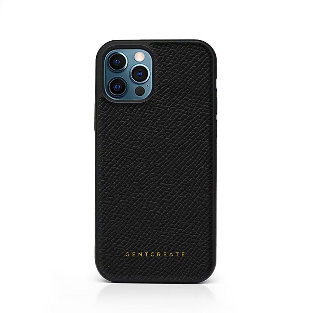 Black Epsom Leather iPhone Case by Gentcreate