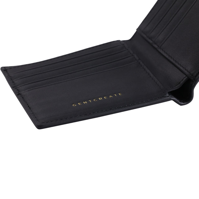 젠트크리에이트의 검은색 악어 가죽 지갑 내부