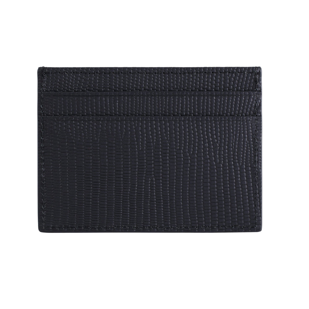 Black Lizard Leather Card Holder By Gentcreate