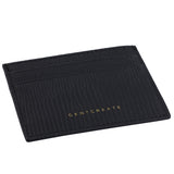 Front Side of The Minimalist Luxury Black lizard card holder by Gentcreate