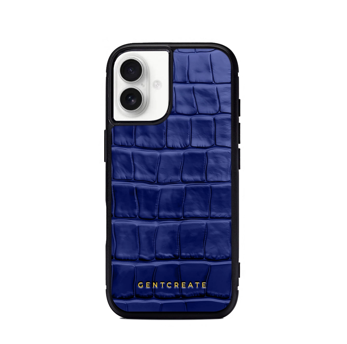 Custodia per iPhone in pelle coccodrillo lucida
