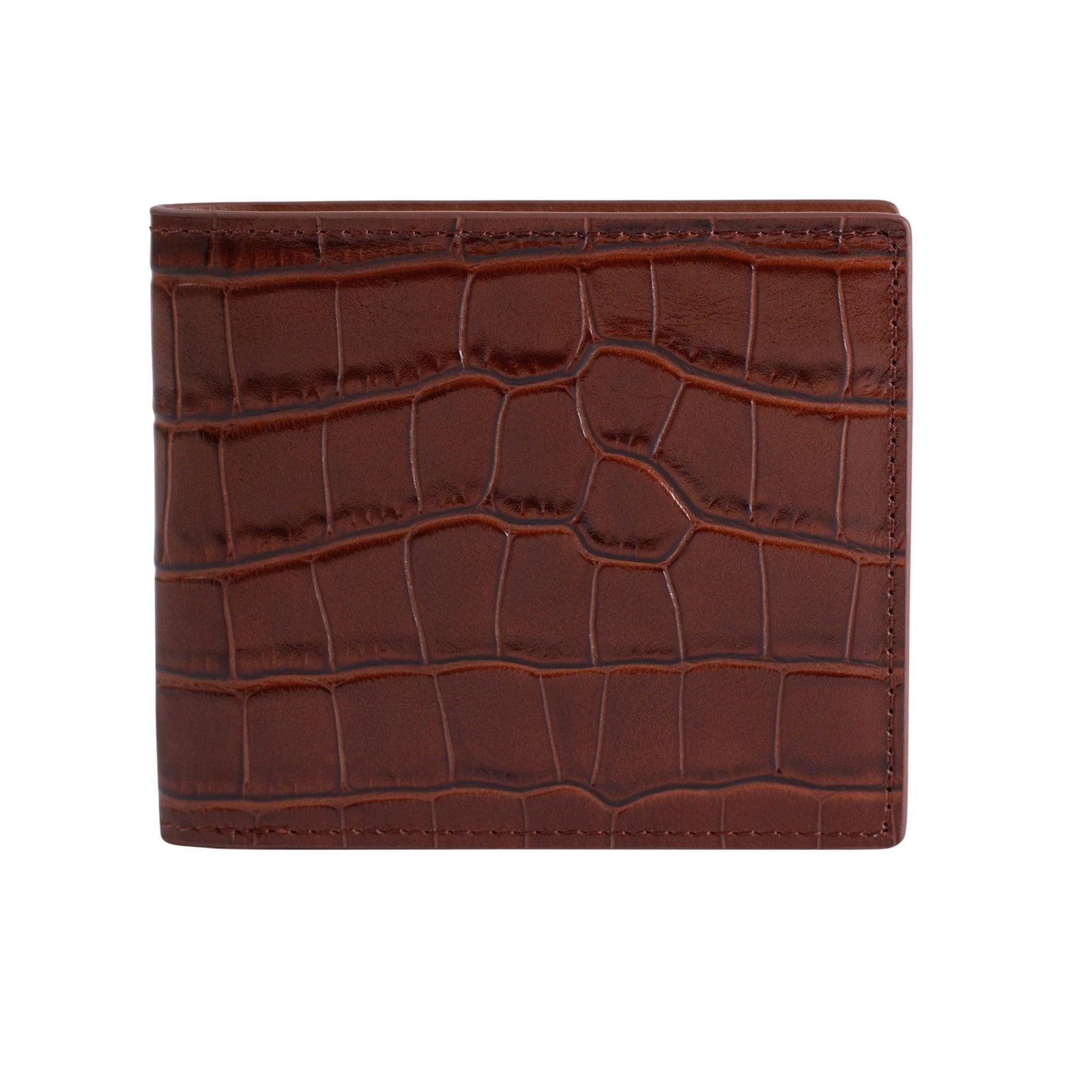 Portafoglio bi-fold in pelle pieno fiore color cuoio: portafoglio sottile con protezione RFID - Italia Portafoglio bi-fold in pelle pieno fiore color cuoio: portafoglio sottile con protezione RFID - Italia
