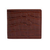 Brown Crocodile Leather Bifold Wallet By Gentcreate