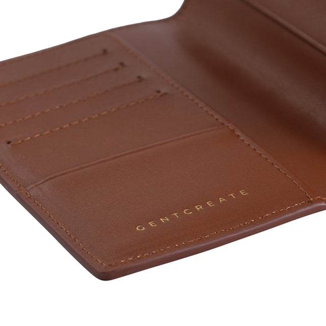 브라운 럭셔리 크로커다일 가죽 여권 홀더의 내부