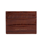 Brown Crocodile Leather Cardholder by GENTCREATE Luxury Fashion Brand