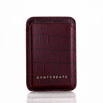 MagSafe kortholder i bordeaux krokodilleder af GENTCREATE