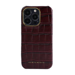 Burgundy Crocodile iPhone Case from the Gentcreate Brand