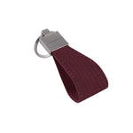 Luxury Burgundy Lizard Leather Keychain