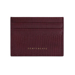 Burgundy Lizard Leather Cardholder By Gentcreate