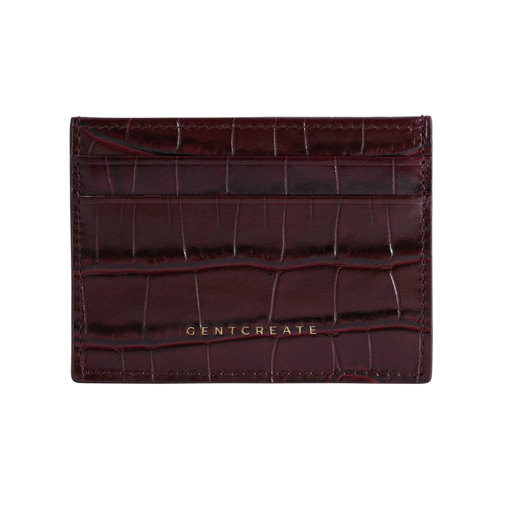 Θήκη Crocodile Embossed Leather Cardholder - GENTCREATE