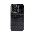 Leather iPhone Case Crocodile Pattern