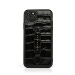 Black Crocodile iPhone Leather Case By Gentcreate Luxury Fashion Brand