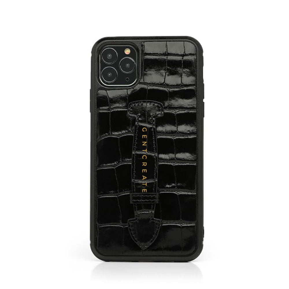 Black Crocodile iPhone Leather Case By Gentcreate Luxury Fashion Brand