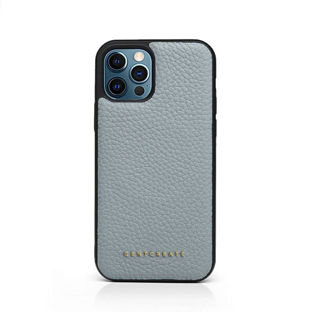 Funda de cuero gris con textura de guijarro para iPhone de Gentcreate