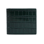 Green Crocodile Leather Bifold Wallet By Gentcreate