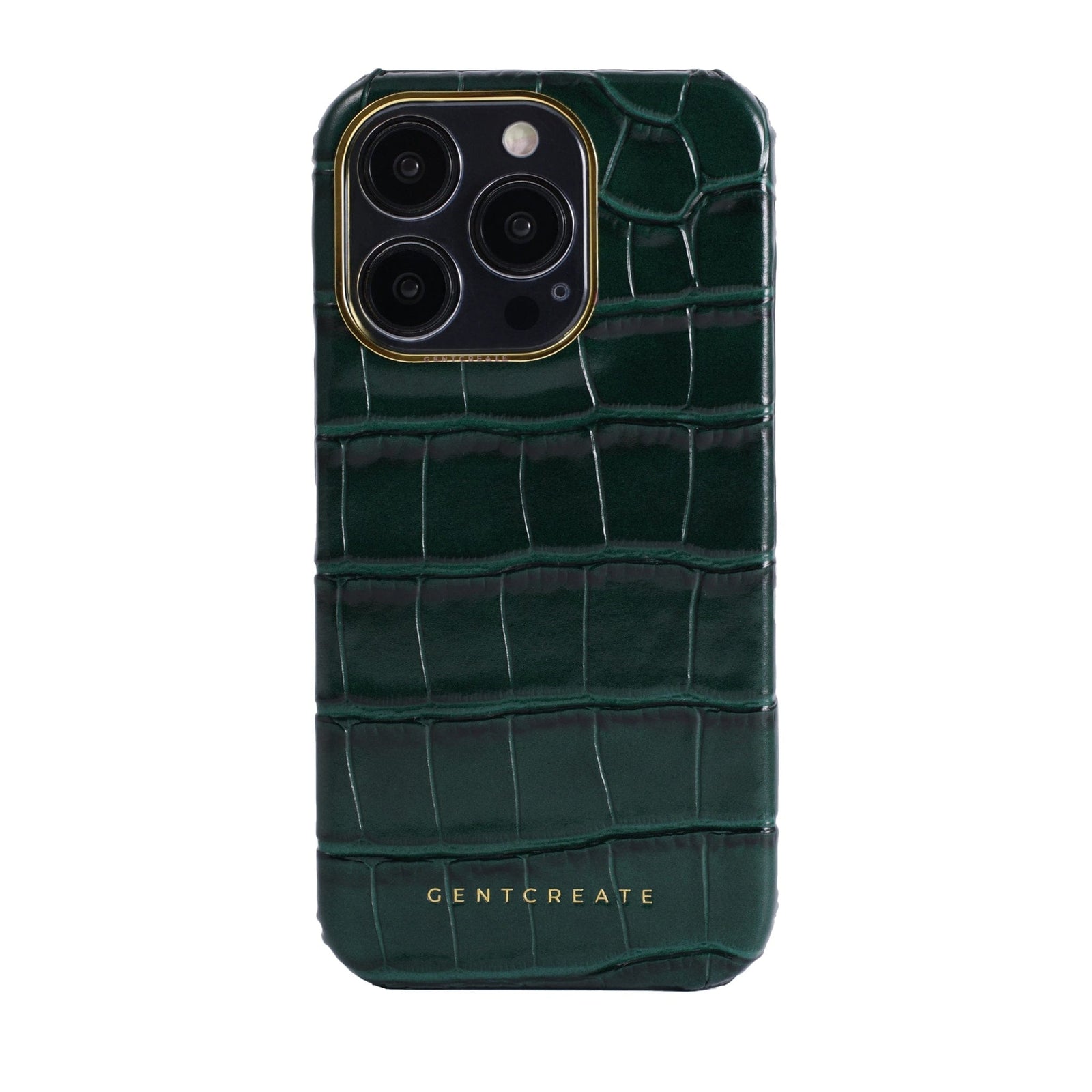 Leather iPhone Case Crocodile Pattern, iPhone 15 Pro / Dark Navy Leather iPhone Case Crocodile Pattern, iPhone 15 Pro / Dark Navy
