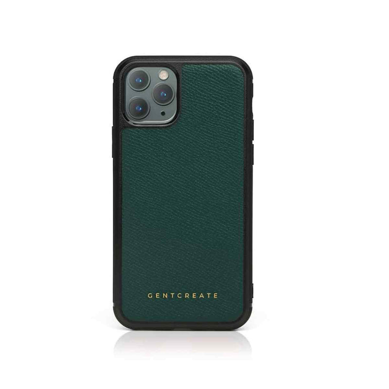 Green Epsom Leather iPhone 14 Pro Case By Gentcreate