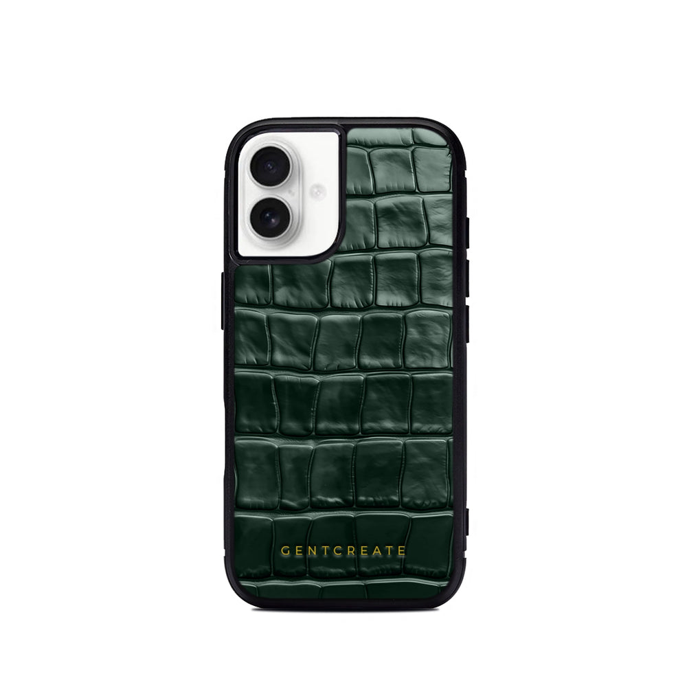 Leather iPhone Case Croco Glossy