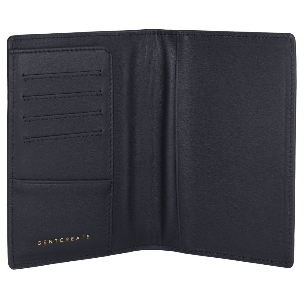 The inner side of the Black crocodile passport cover from the brand GENTCREATE