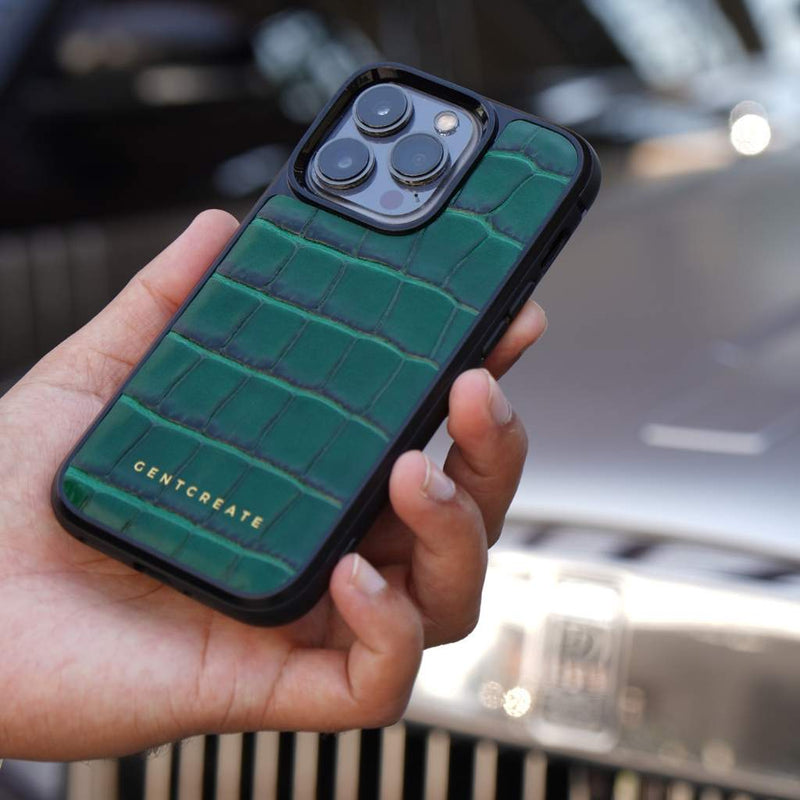 Leather iPhone Case | Croco Glossy by Gentcreate