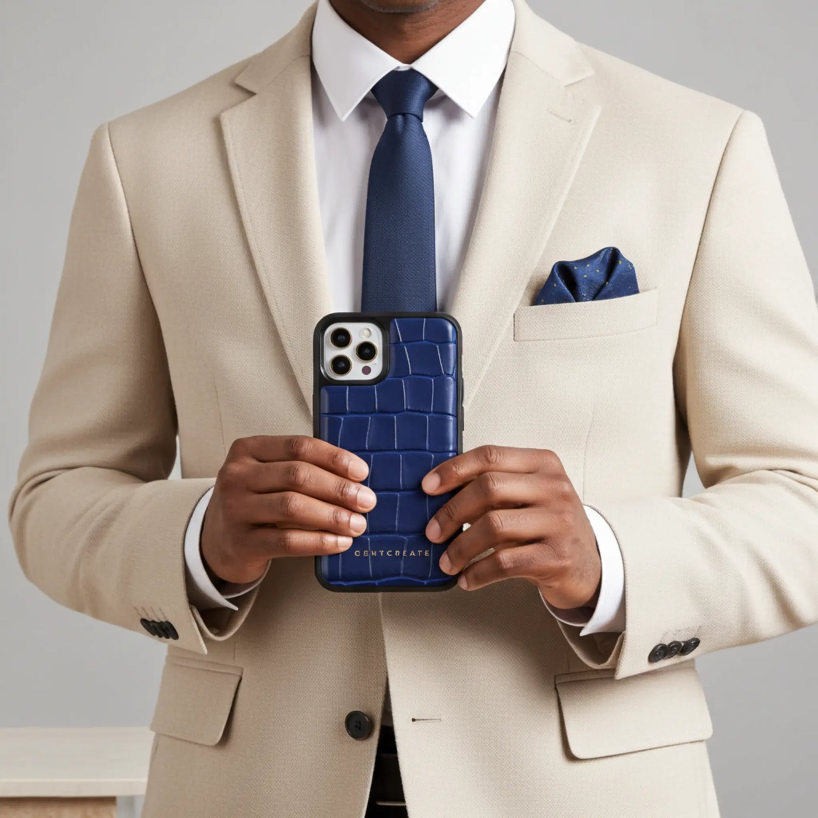 Leather iPhone Case Croco Glossy